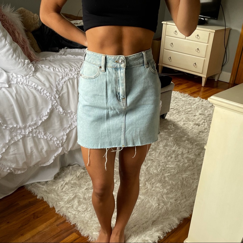 Pacsun Light Wash Denim Skirt